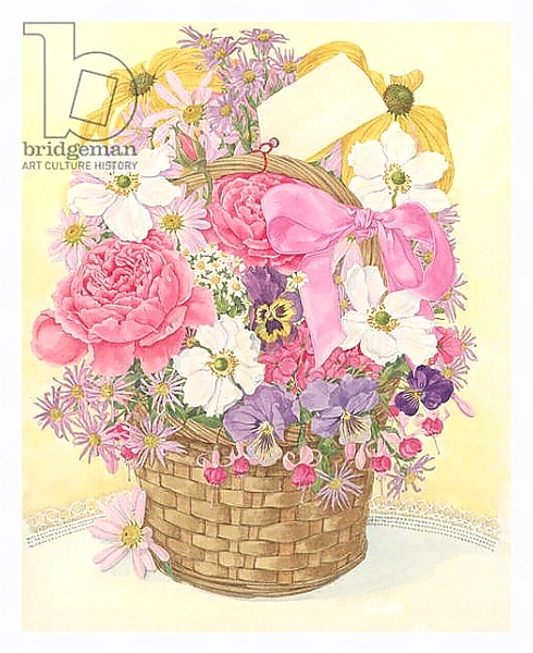 Постер Basket of Flowers, 1995 с типом исполнения На холсте в раме в багетной раме 221-03