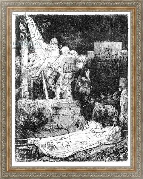 Постер The Descent from the Cross, 1654 с типом исполнения На холсте в раме в багетной раме 484.M48.310