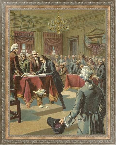 Постер The Declaration of Independence с типом исполнения На холсте в раме в багетной раме 484.M48.310