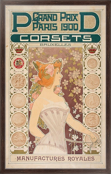 Постер Pd Corsets с типом исполнения На холсте в раме в багетной раме 221-02