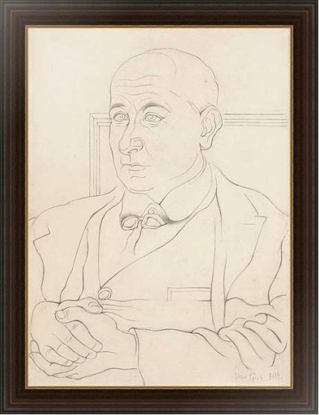 Постер Portrait of Max Jacob с типом исполнения На холсте в раме в багетной раме 1.023.151