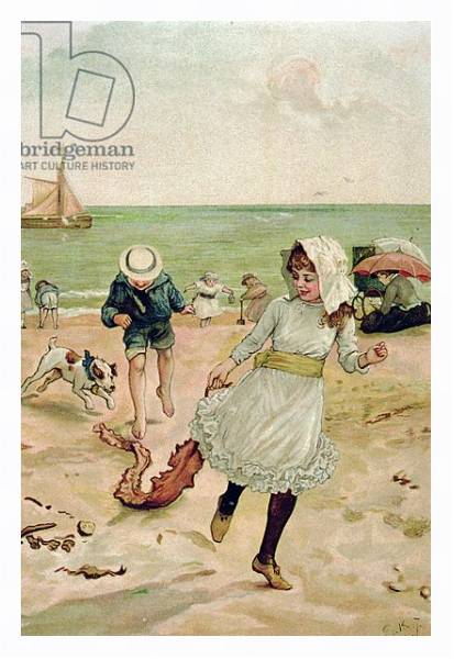 Постер Children and Seaweed from Sunbeams с типом исполнения На холсте в раме в багетной раме 221-03