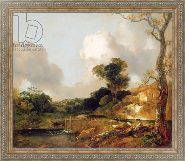 Постер Landscape with Stream and Weir с типом исполнения На холсте в раме в багетной раме 484.M48.310