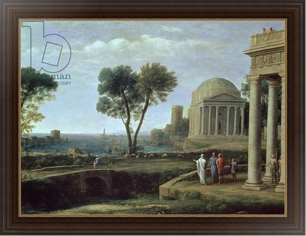 Постер Landscape with Aeneas at Delos, 1672 с типом исполнения На холсте в раме в багетной раме 1.023.151