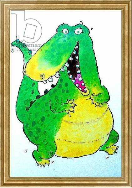 Постер Happy Crocodile с типом исполнения На холсте в раме в багетной раме NA033.1.051