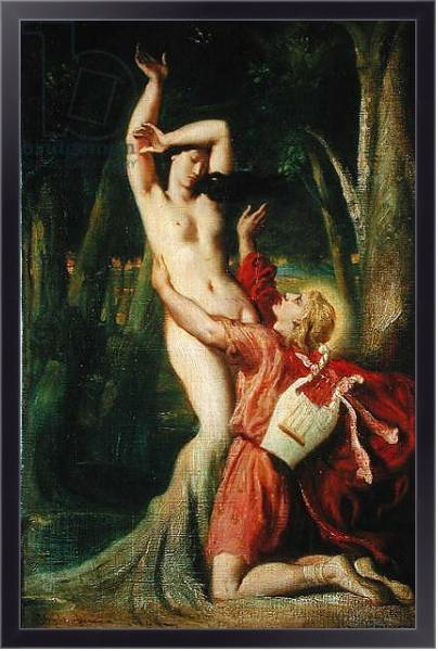 Постер Apollo and Daphne, c.1845 с типом исполнения На холсте в раме в багетной раме 221-01