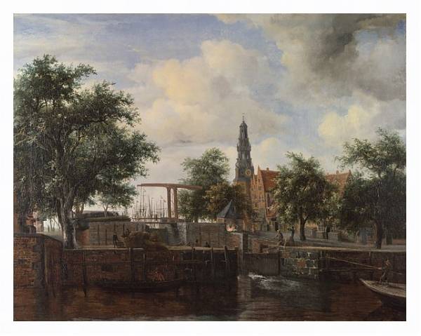 Постер Хаарлемский замок, Амстердам с типом исполнения На холсте в раме в багетной раме 221-03