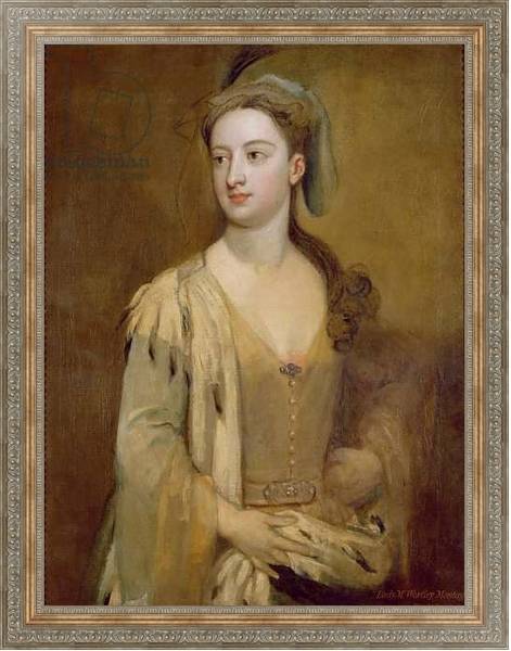 Постер A Woman, called Lady Mary Wortley Montagu, c.1715-20 с типом исполнения На холсте в раме в багетной раме 484.M48.310