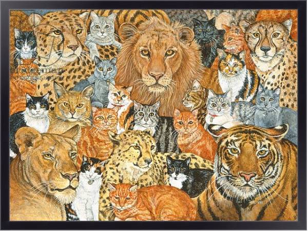 Постер Semi Wild Cat Spread с типом исполнения На холсте в раме в багетной раме 221-01