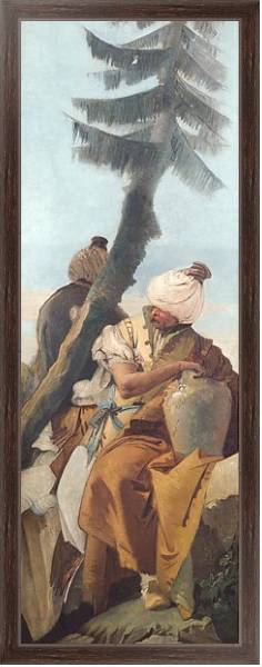 Постер Два восточных человека под деревом с типом исполнения На холсте в раме в багетной раме 221-02