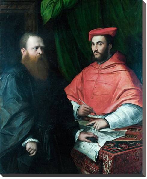 Постер Cardinal Ippolito de' Medici and Monsignor Mario Bracci с типом исполнения На холсте без рамы