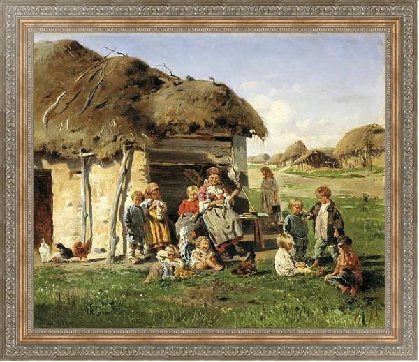 Постер Крестьянские дети. 1890 2 с типом исполнения На холсте в раме в багетной раме 484.M48.310