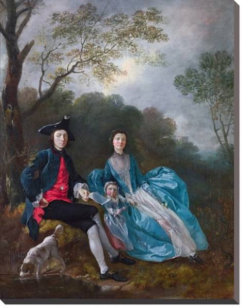 Постер Портрет художника с женой и дочерью с типом исполнения На холсте без рамы