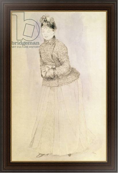 Постер Woman with a Muff, 1883-84 с типом исполнения На холсте в раме в багетной раме 1.023.151