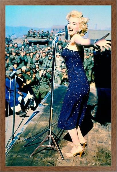 Постер Monroe, Marilyn 120 с типом исполнения На холсте в раме в багетной раме 1727.4310