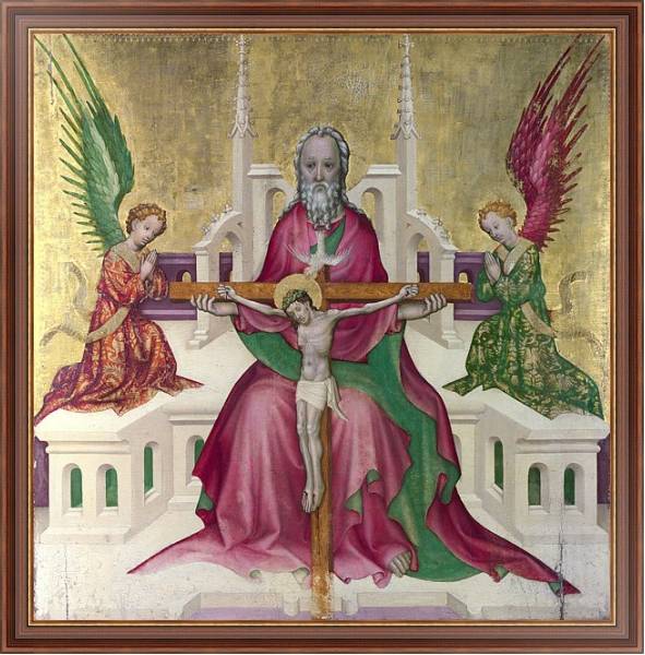 Постер Троица с распятым Христом с типом исполнения На холсте в раме в багетной раме 35-M719P-83