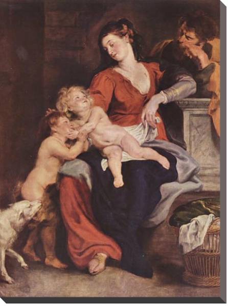 Постер Святое семейство с корзиной с типом исполнения На холсте без рамы