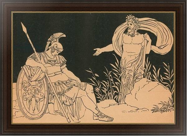Постер Aeneas and Tiber с типом исполнения На холсте в раме в багетной раме 1.023.151