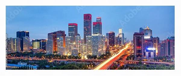 Постер Китай. Пекин. Закатная панорама с типом исполнения На холсте в раме в багетной раме 221-03