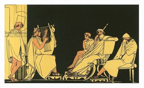 Постер Ulysses weeps at the song of Demodocus с типом исполнения На холсте в раме в багетной раме 221-03