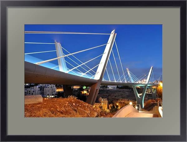 Постер Иордания. Амман. Мост с типом исполнения Под стеклом в багетной раме 221-01