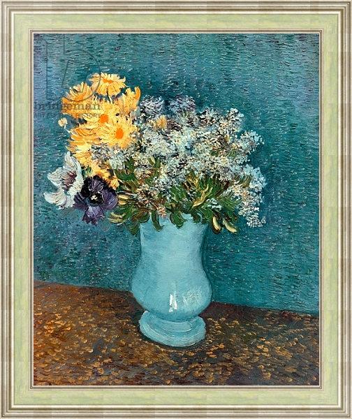 Постер Vase of Flowers, 1887 с типом исполнения На холсте в раме в багетной раме NA053.0.113