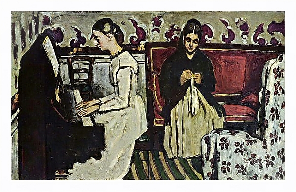Постер Девушка за фортепиано (увертюра к Тангейзеру) с типом исполнения На холсте в раме в багетной раме 221-03