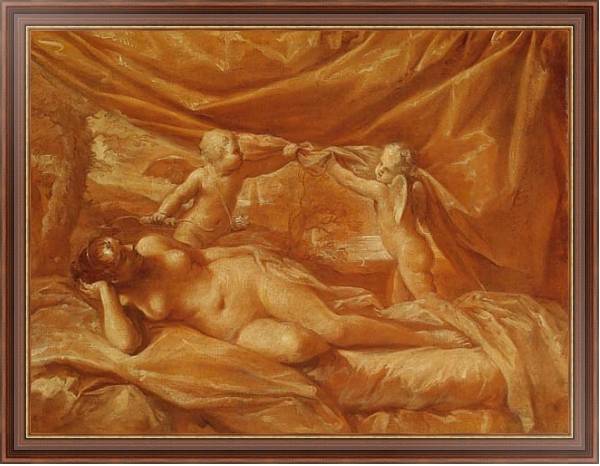 Постер Венера с Купидонами с типом исполнения На холсте в раме в багетной раме 35-M719P-83