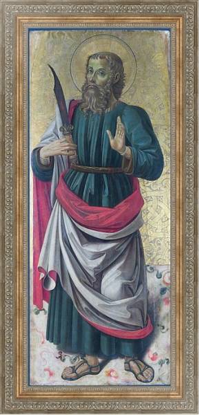 Постер Святой Бартоломью с типом исполнения На холсте в раме в багетной раме 484.M48.310