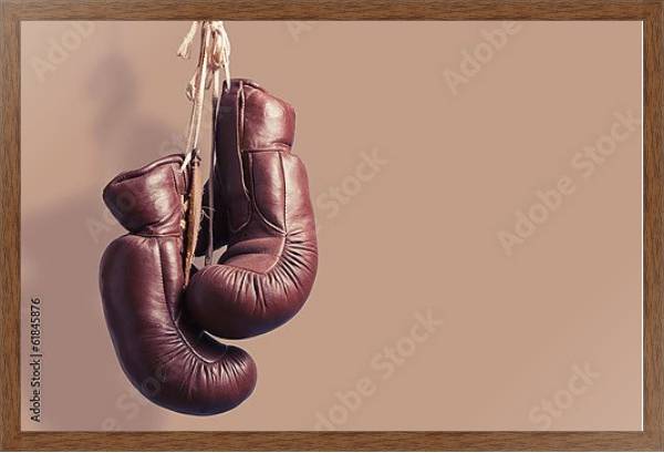 Постер Боксерские перчатки с типом исполнения На холсте в раме в багетной раме 1727.4310