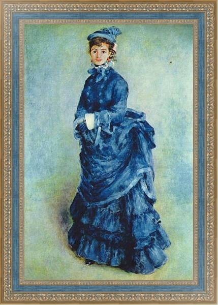 Постер Парижанка (Дама в голубом) с типом исполнения На холсте в раме в багетной раме 484.M48.685