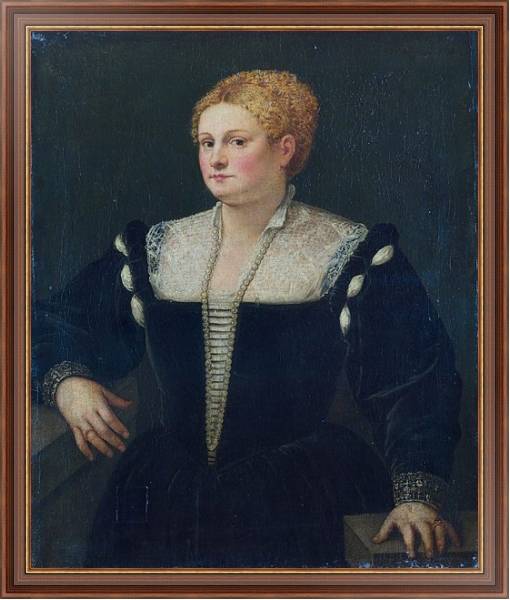 Постер Портрет женщины 14 с типом исполнения На холсте в раме в багетной раме 35-M719P-83