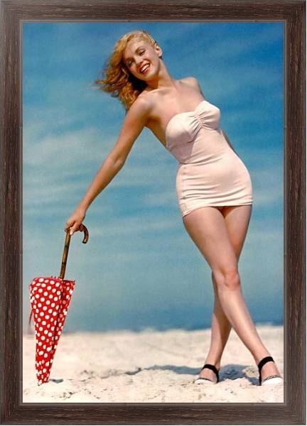 Постер Monroe, Marilyn 37 с типом исполнения На холсте в раме в багетной раме 221-02