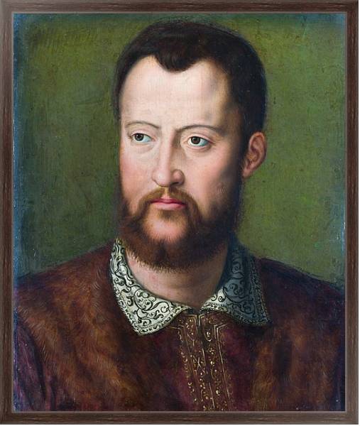 Постер Портрет Козимо де Медици, герцога Тосканского с типом исполнения На холсте в раме в багетной раме 221-02