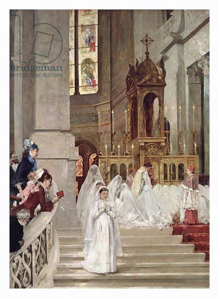 Постер Communion at the Church of the Trinity, 1877 с типом исполнения На холсте в раме в багетной раме 221-03