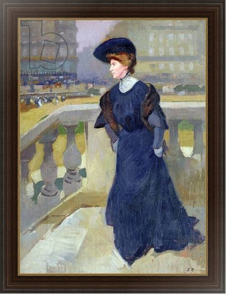 Постер Madame Renoux on the Steps of the Trinity Church, 1904 с типом исполнения На холсте в раме в багетной раме 1.023.151