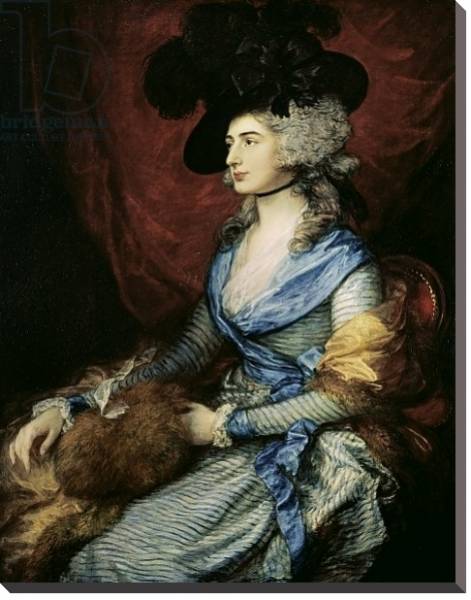 Постер Mrs Sarah Siddons, the actress, 1785 с типом исполнения На холсте без рамы