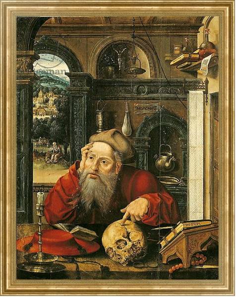 Постер St. Jerome in his Study с типом исполнения На холсте в раме в багетной раме NA033.1.051
