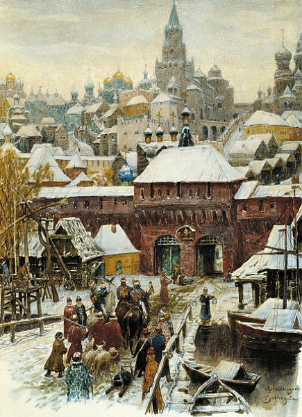 Постер Москва. Конец XVII века с типом исполнения На холсте без рамы
