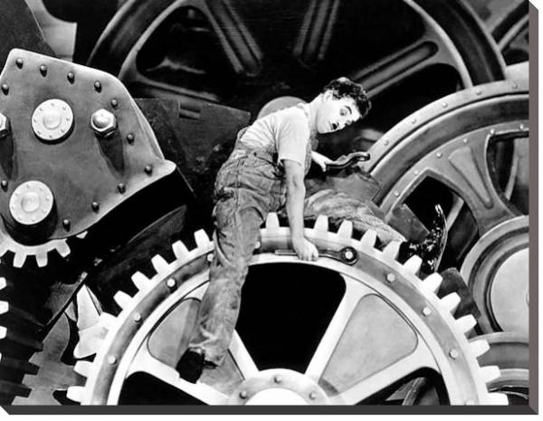Постер Chaplin, Charlie (Modern Times) 4 с типом исполнения На холсте без рамы