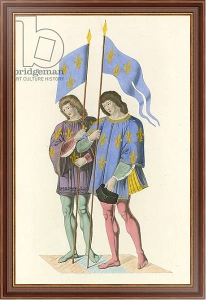 Постер Heralds Announcing the Death of Charles VI to his Son, c 1500 с типом исполнения На холсте в раме в багетной раме 35-M719P-83