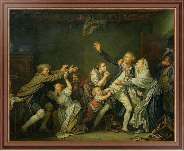 Постер The Father's Curse or The Ungrateful Son, 1777 с типом исполнения На холсте в раме в багетной раме 35-M719P-83