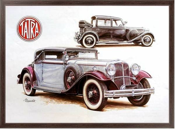 Постер Автомобили в искусстве 35 с типом исполнения На холсте в раме в багетной раме 221-02