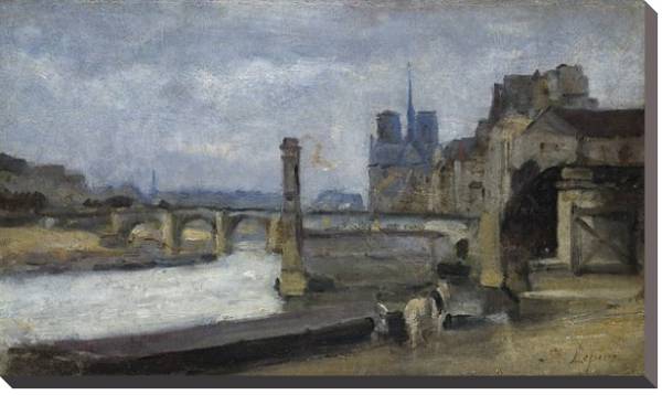 Постер The Pont de la Tournelle, Paris с типом исполнения На холсте без рамы