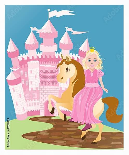 Постер Прекрасная принцесса с типом исполнения На холсте в раме в багетной раме 221-03