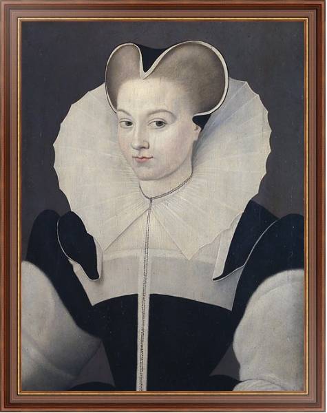 Постер Портрет молодой женщины 9 с типом исполнения На холсте в раме в багетной раме 35-M719P-83