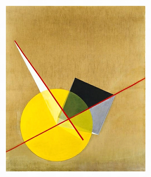 Постер Yellow Circle с типом исполнения На холсте в раме в багетной раме 221-03