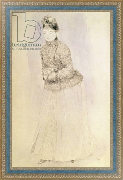 Постер Woman with a Muff, 1883-84 с типом исполнения На холсте в раме в багетной раме 484.M48.685