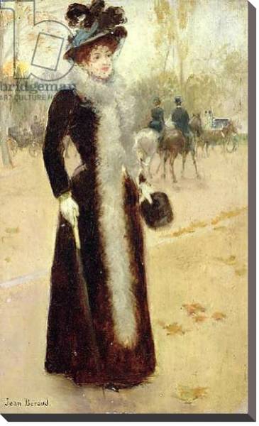 Постер A Parisian Woman in the Bois de Boulogne, c.1899 с типом исполнения На холсте без рамы