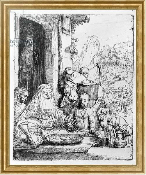 Постер Abraham entertaining the angels, 1656 с типом исполнения На холсте в раме в багетной раме NA033.1.051
